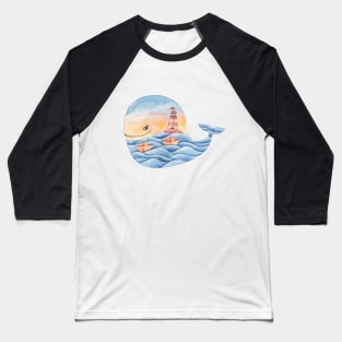 Cute whale Baseball T-Shirt